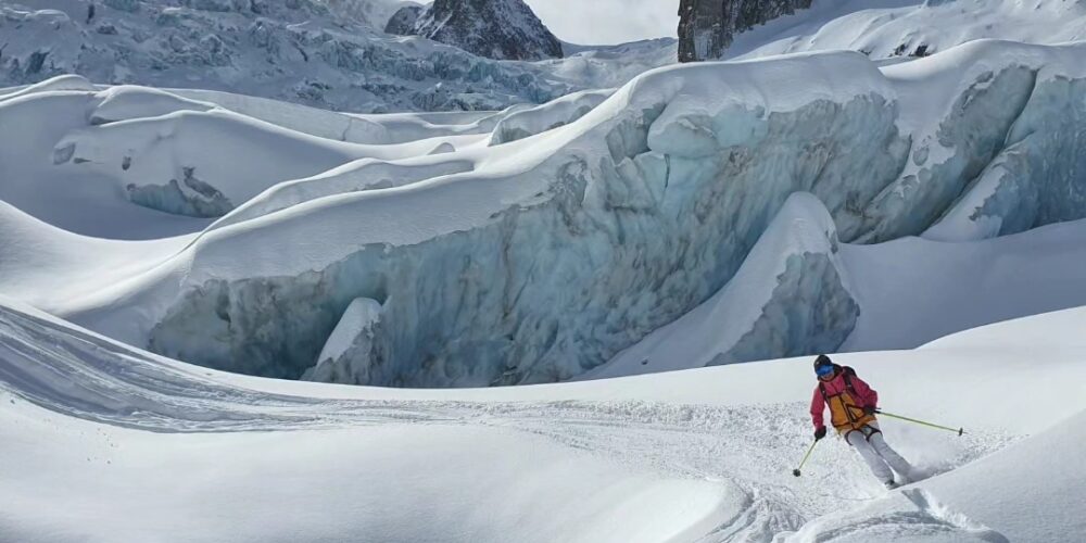 la vallée blanche avec le bureau des guides de Megève