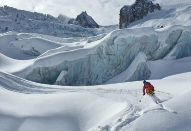 la vallée blanche avec le bureau des guides de Megève